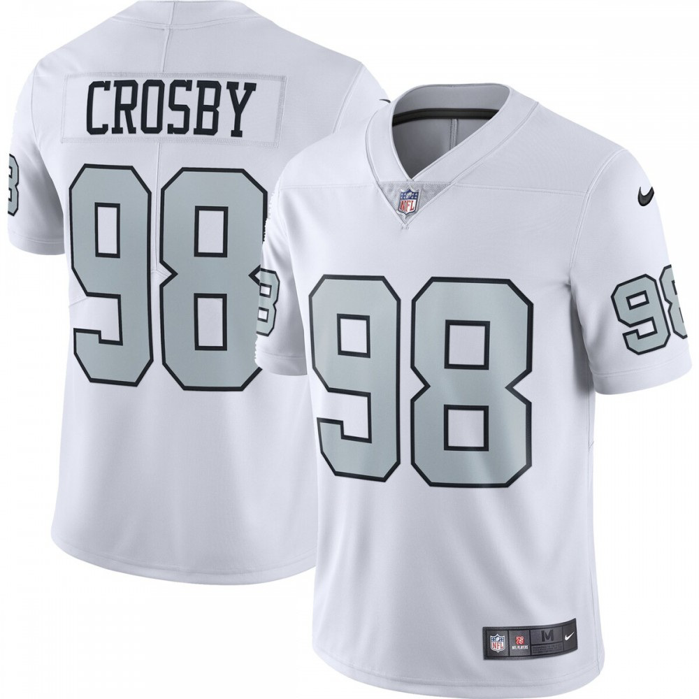 Maxx Crosby Las Vegas Raiders Nike Alternate Vapor Limited Jersey - White-GridironStore